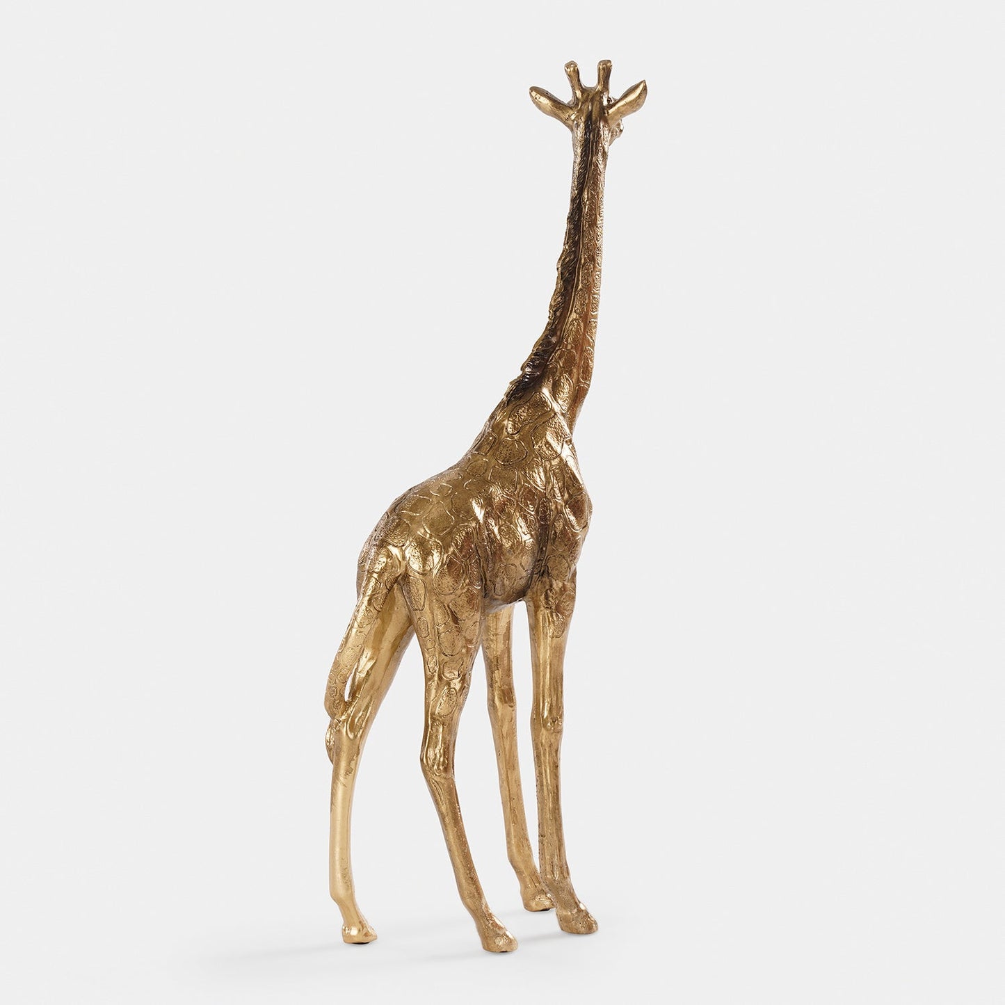 Gold Antique Polyresin Standing Giraffe - Large