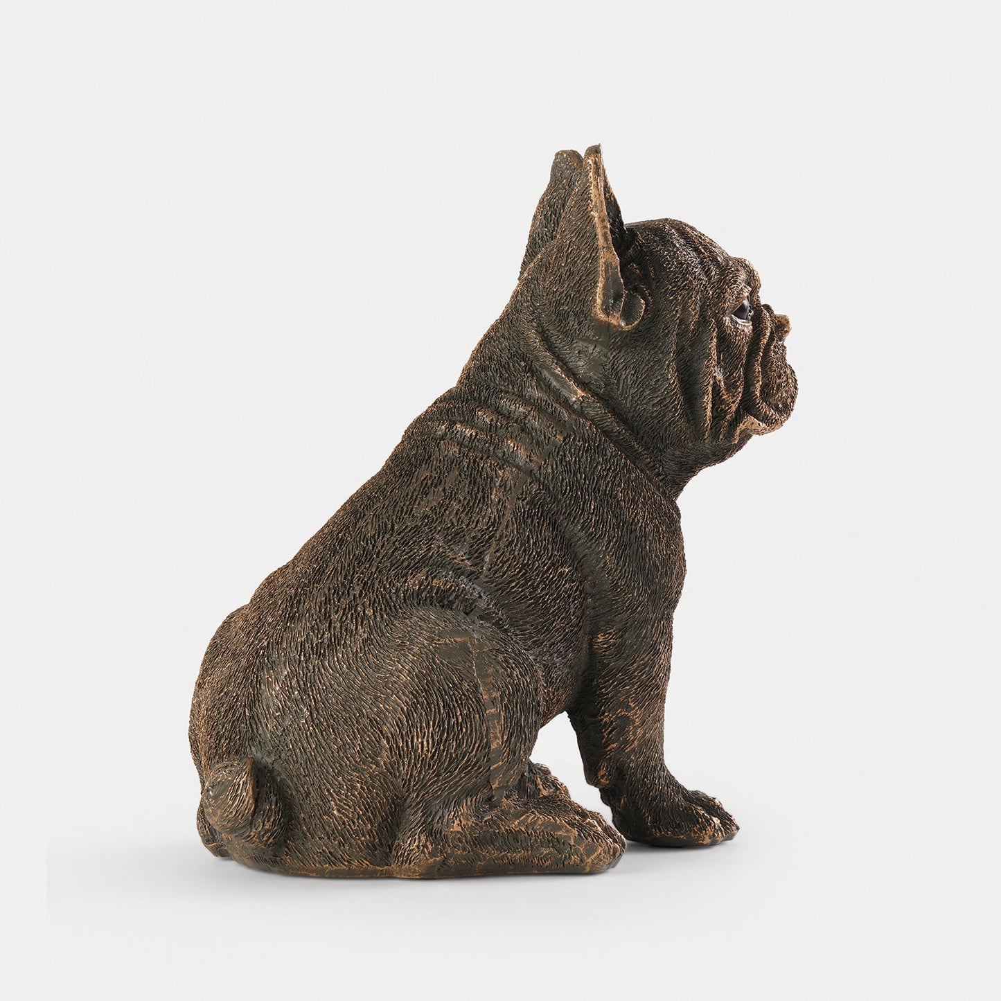 Bronze Polyresin Sitting Bulldog