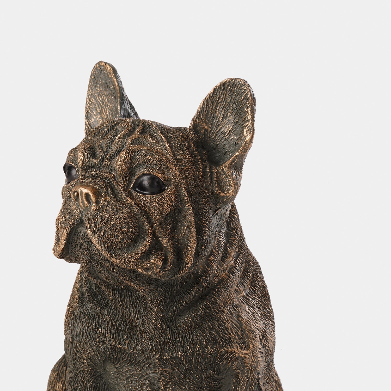Bronze Polyresin Sitting Bulldog