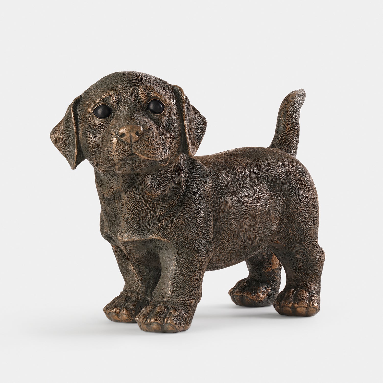 Bronze Polyresin Walking Dog
