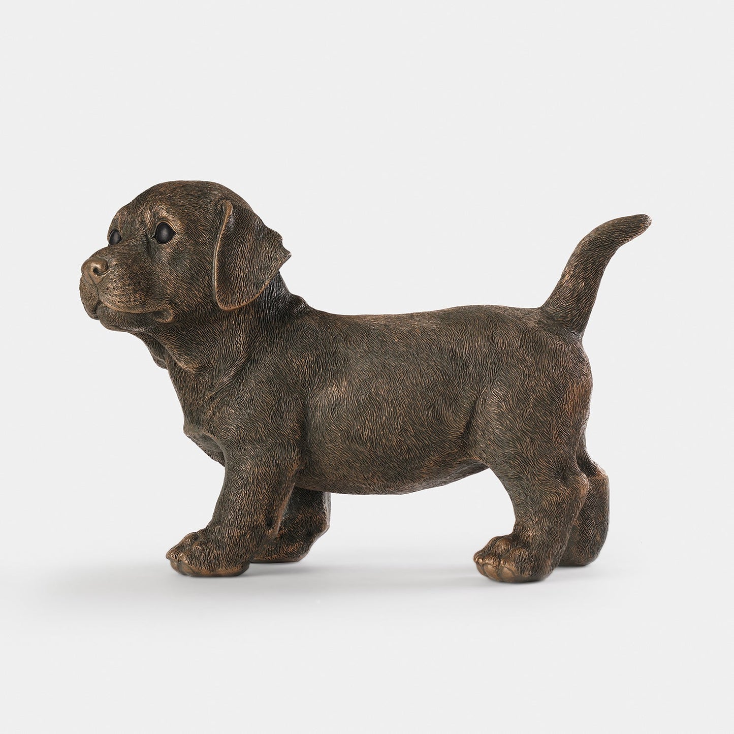 Bronze Polyresin Walking Dog
