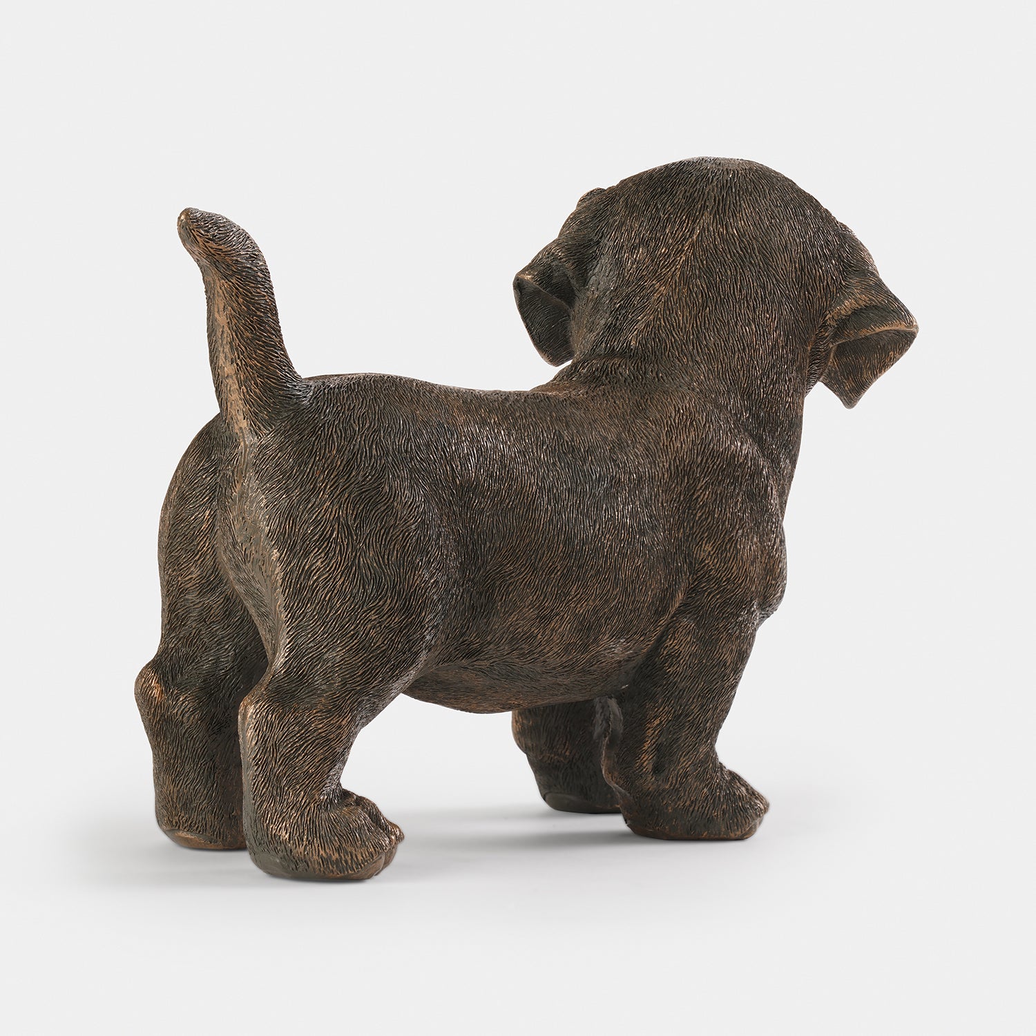 Bronze Polyresin Walking Dog
