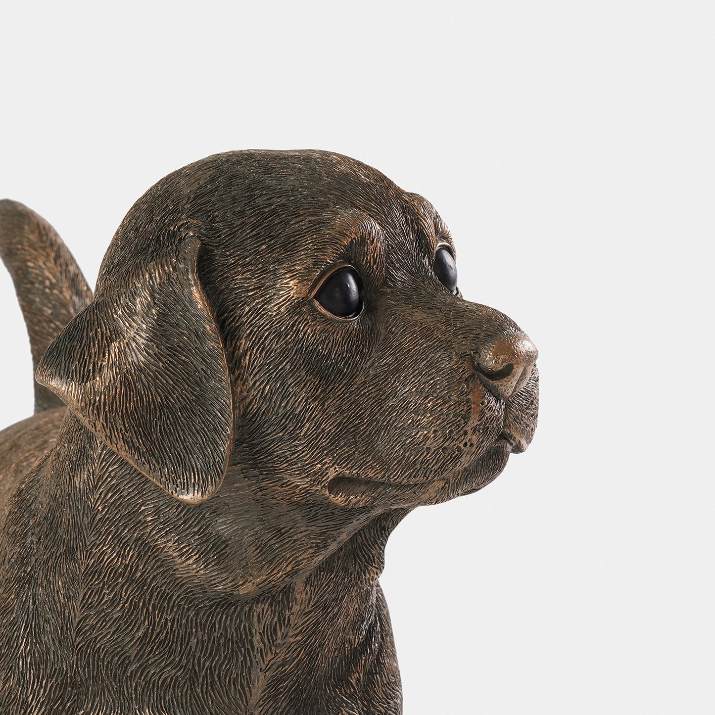Bronze Polyresin Walking Dog