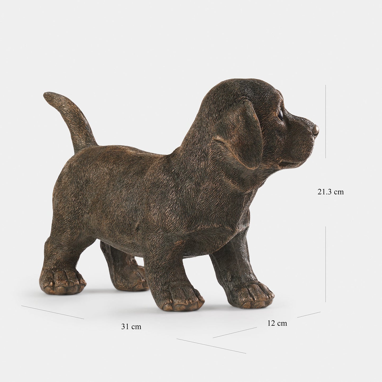 Bronze Polyresin Walking Dog