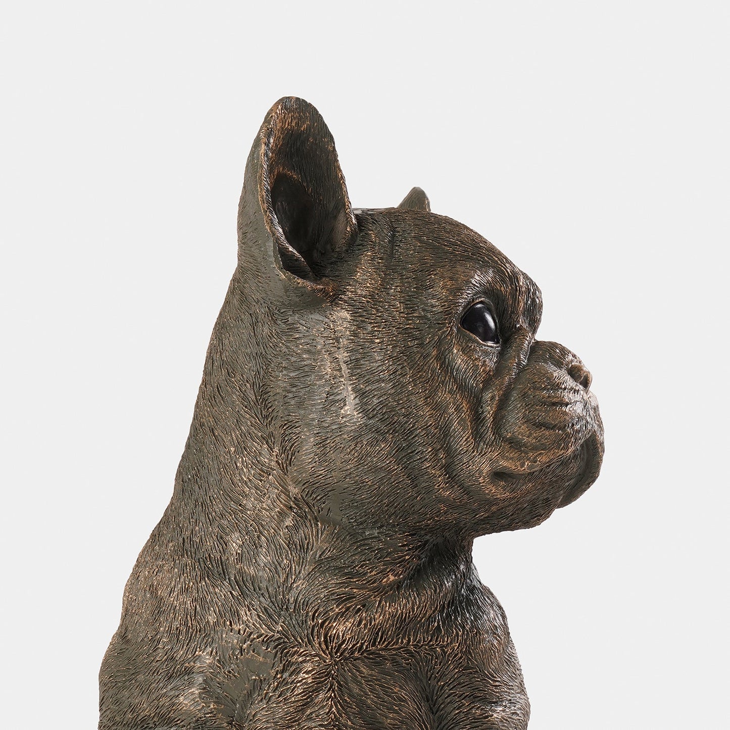 Bronze Polyresin Stretching Bulldog