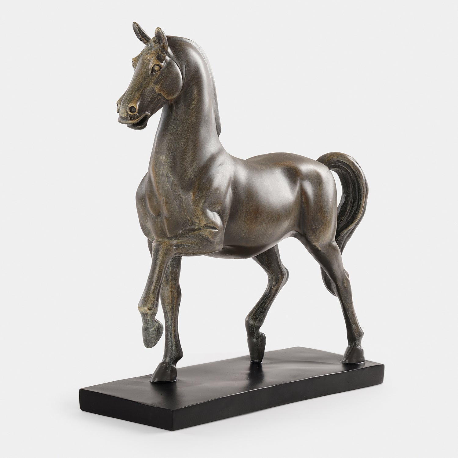 Bronze Polyresin Walking Horse