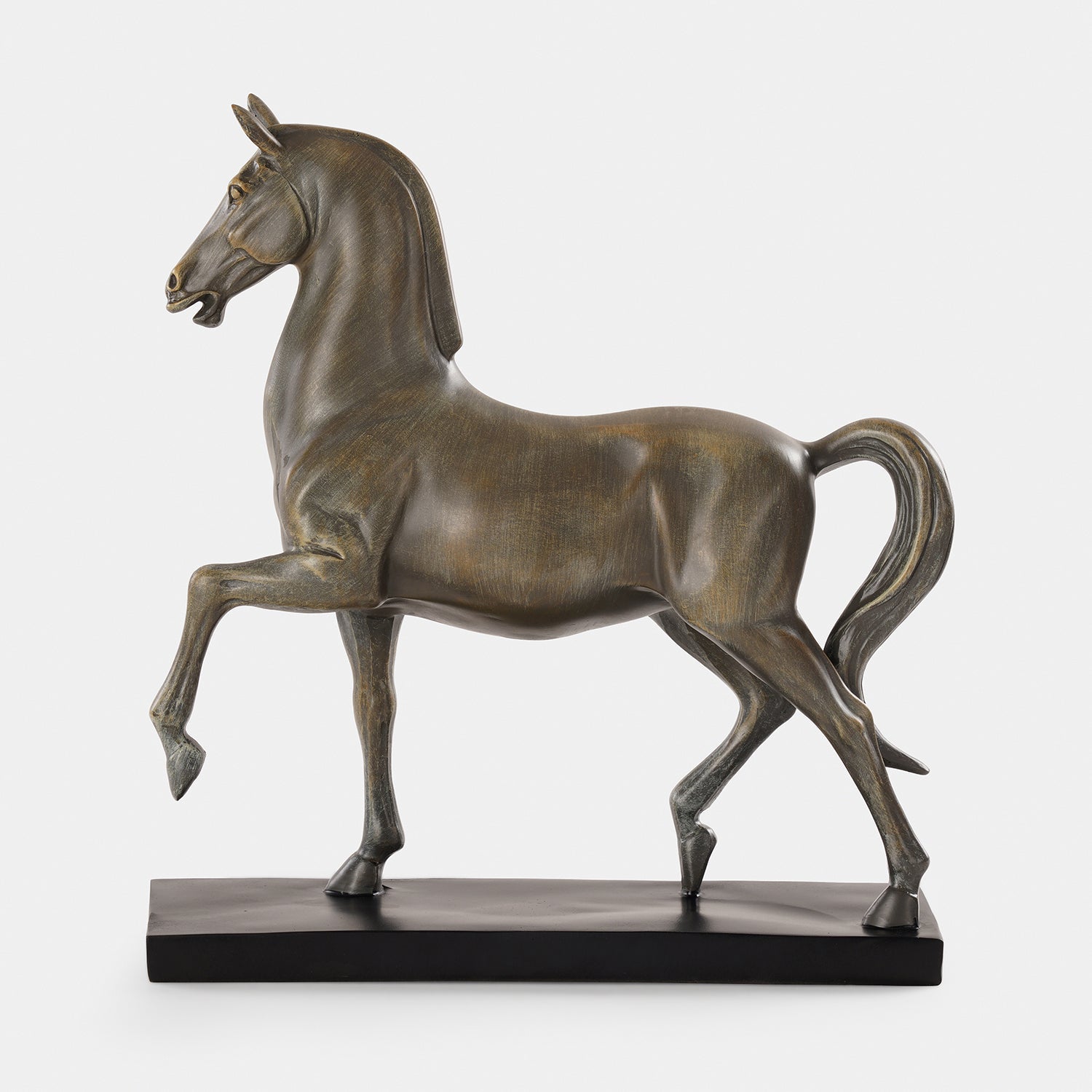 Bronze Polyresin Walking Horse
