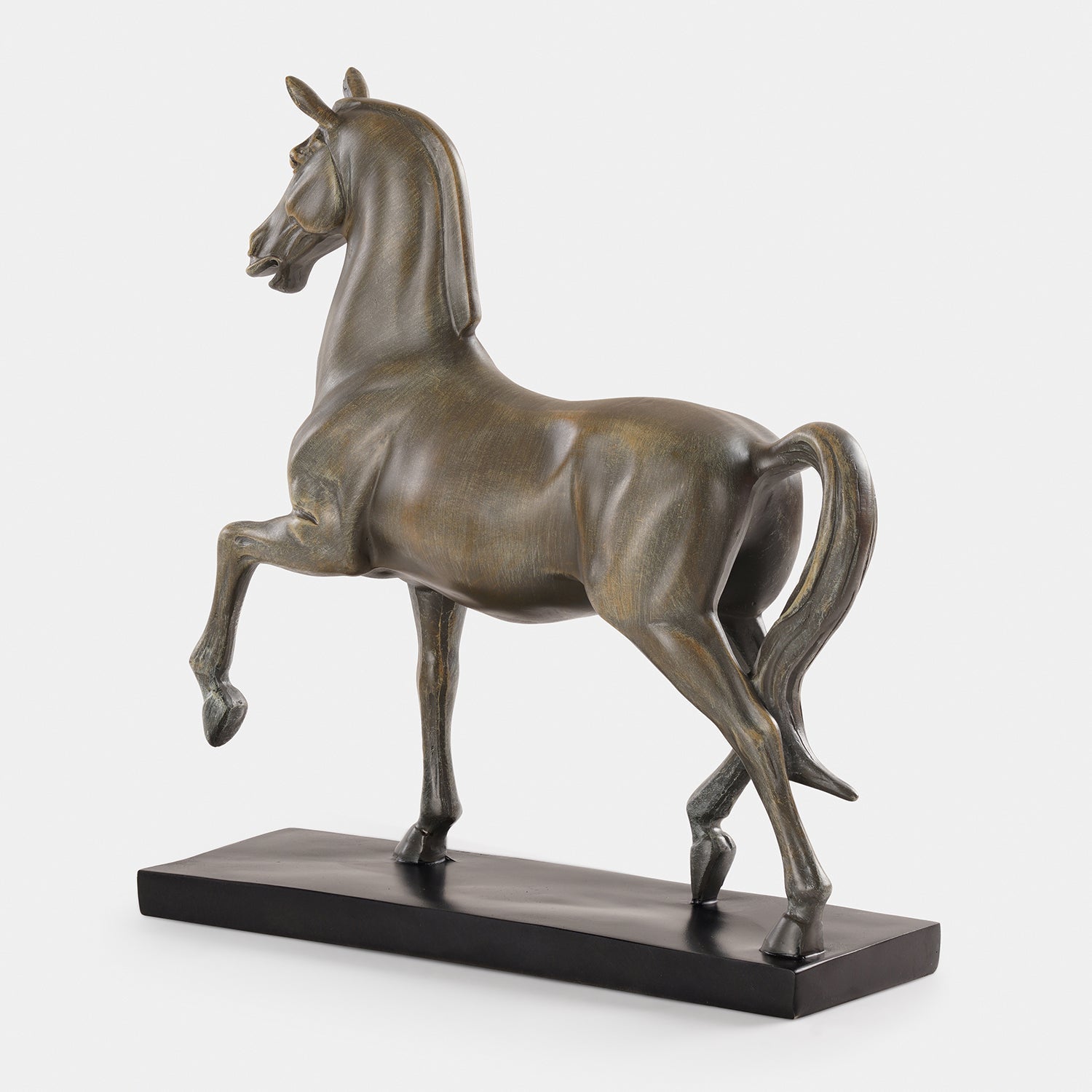Bronze Polyresin Walking Horse
