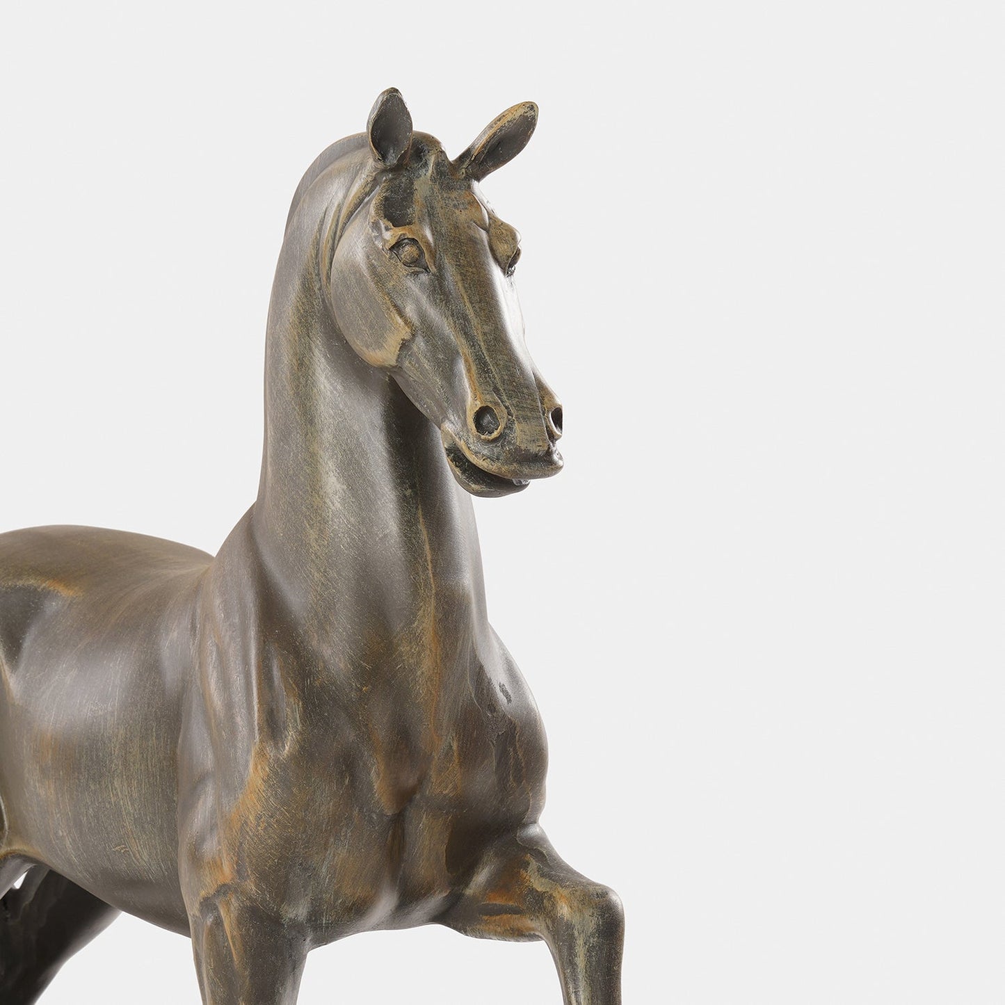 Bronze Polyresin Walking Horse