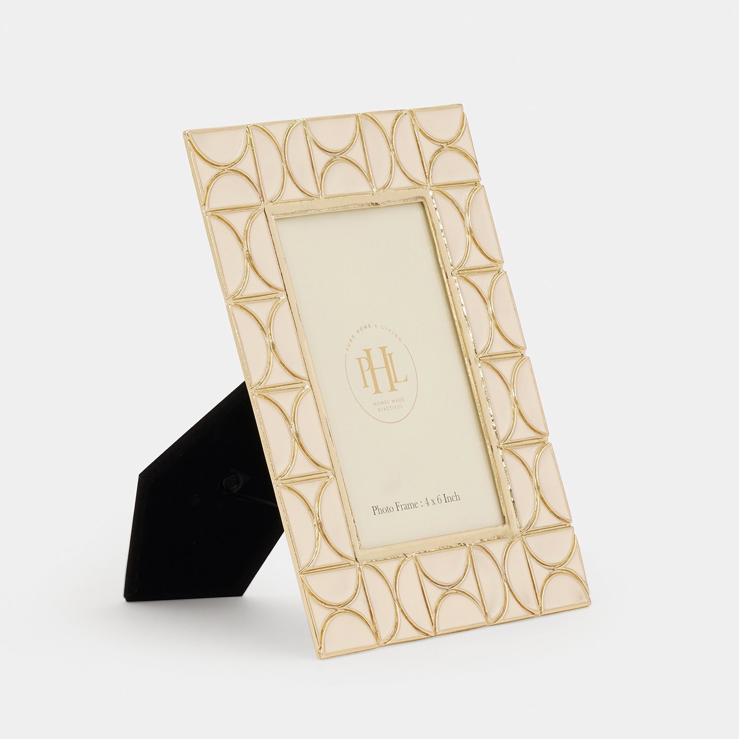 Beige Gold Plated Metal Photoframe - Small