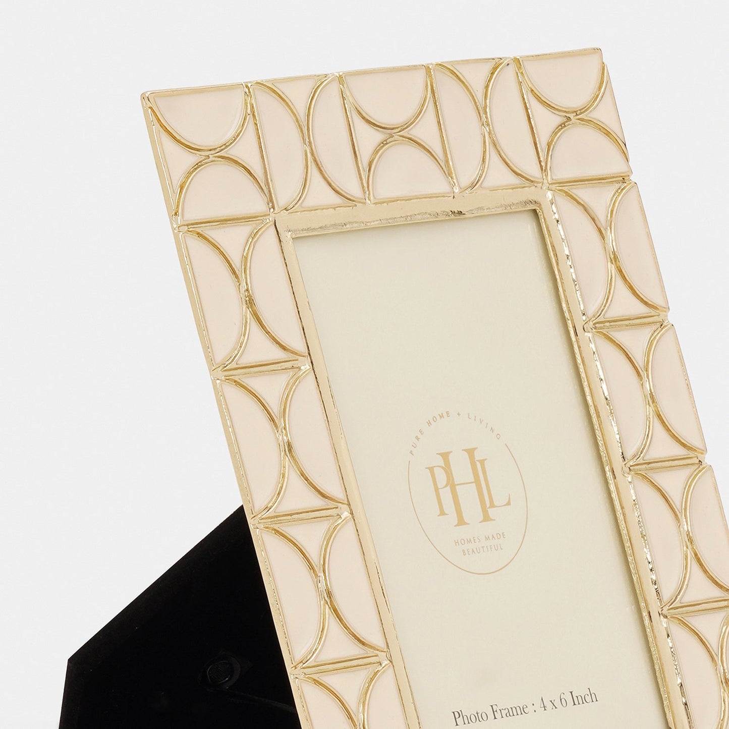 Beige Gold Plated Metal Photoframe - Small