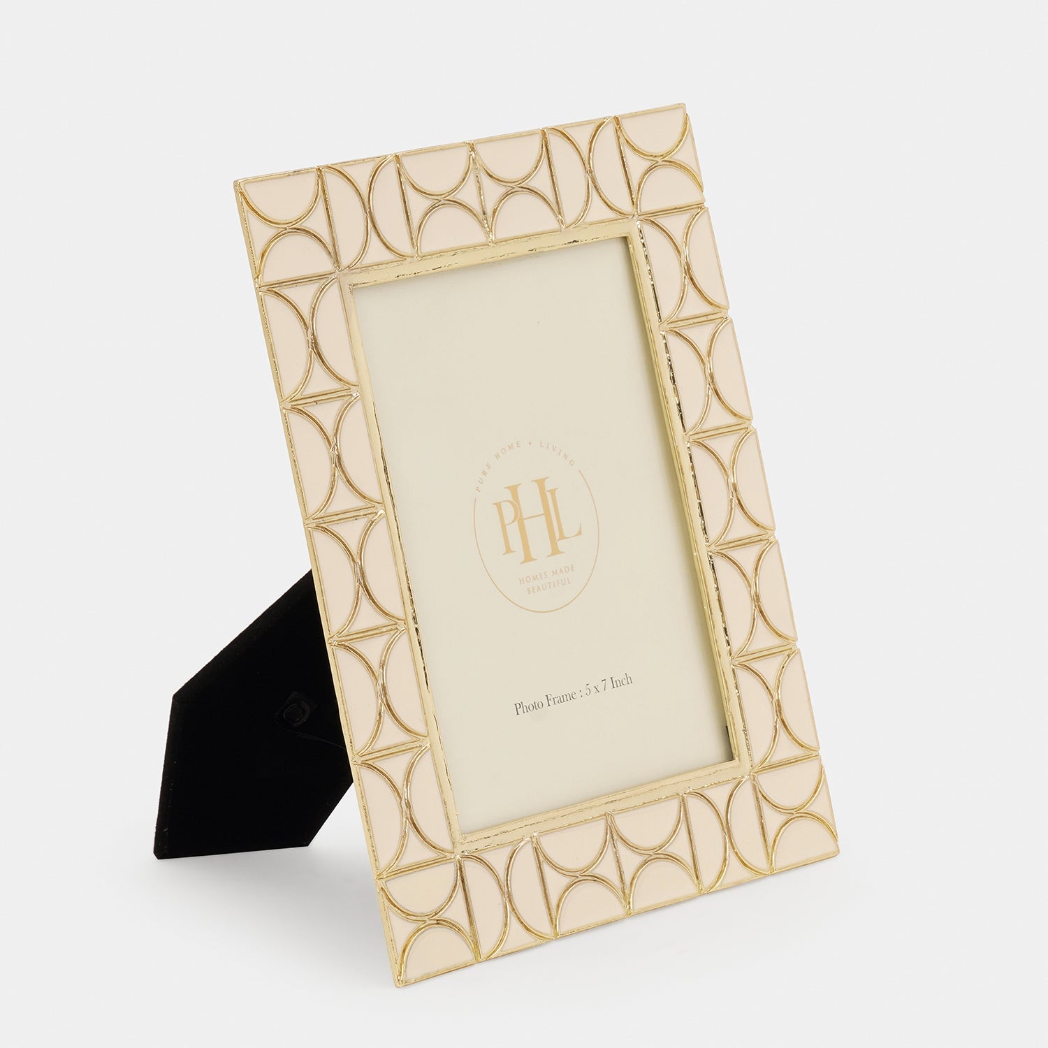 Beige Gold Plated Metal Photoframe - Large