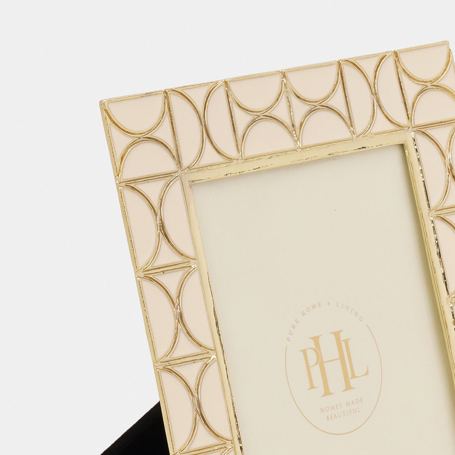 Beige Gold Plated Metal Photoframe - Large