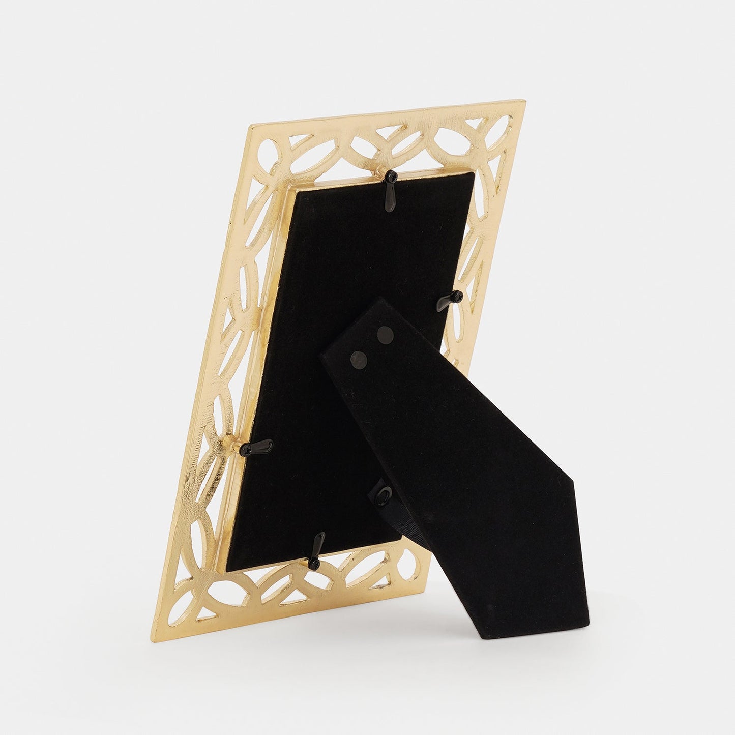 Beige Gold Plated Entangled Metal Photoframe - Small