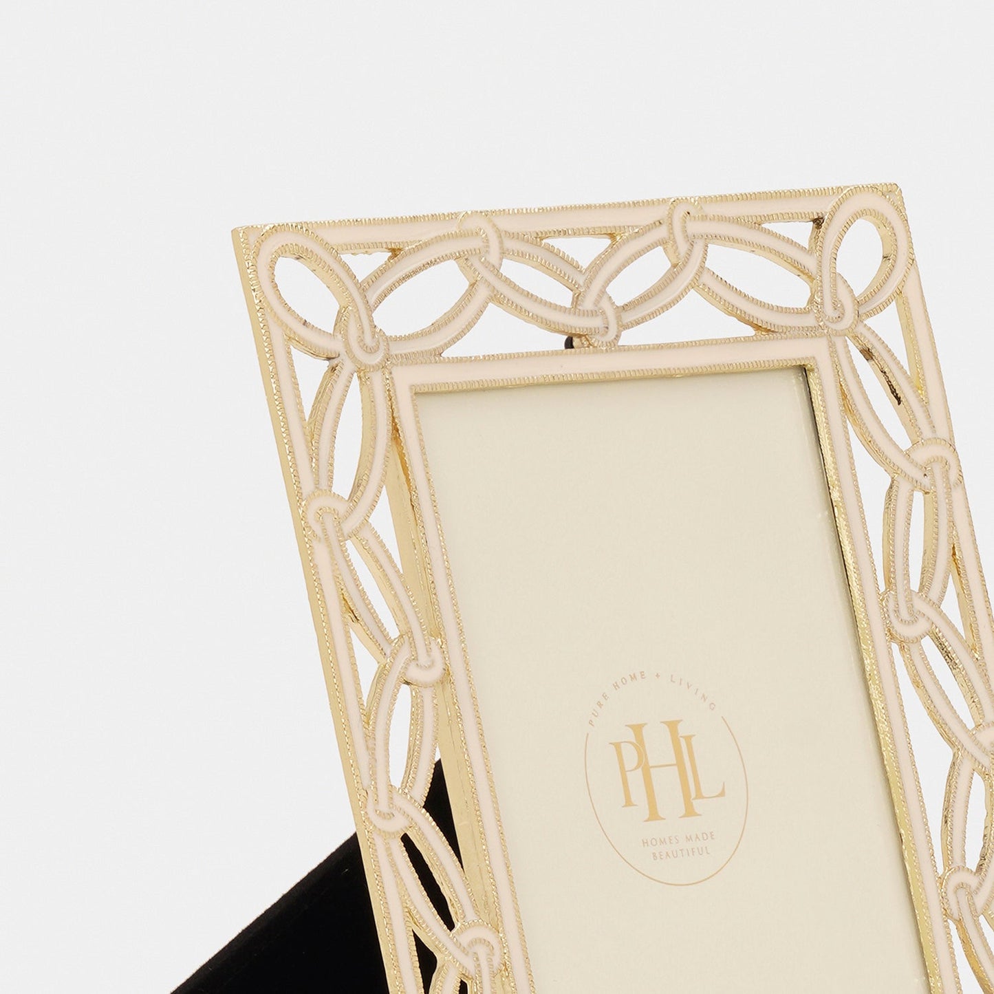 Beige Gold Plated Entangled Metal Photoframe - Small