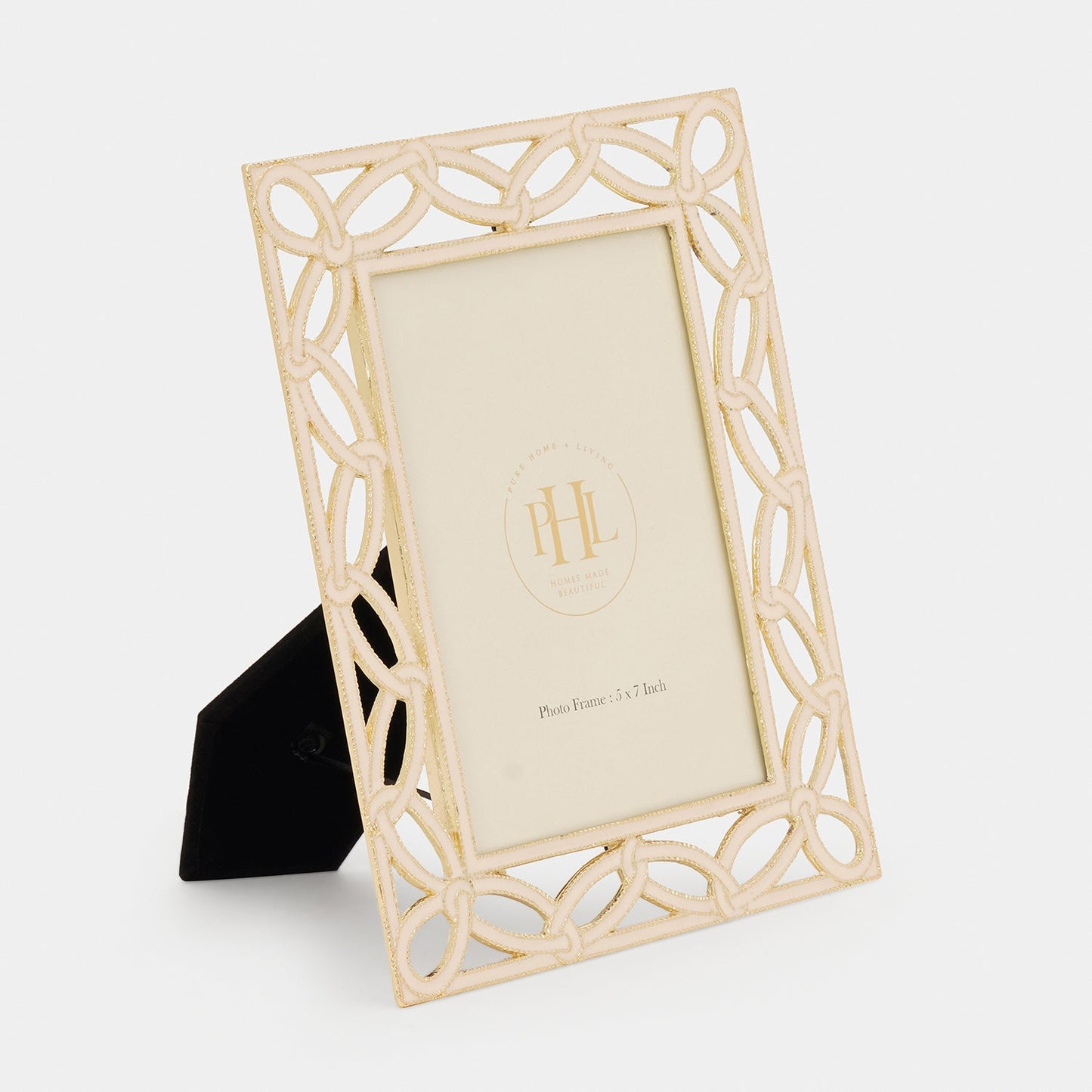 Beige Gold Plated Entangled Metal Photoframe - Large