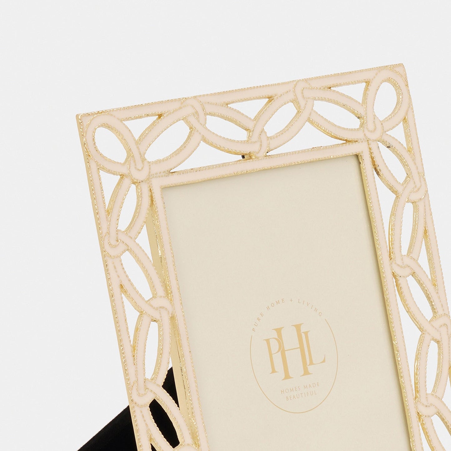 Beige Gold Plated Entangled Metal Photoframe - Large