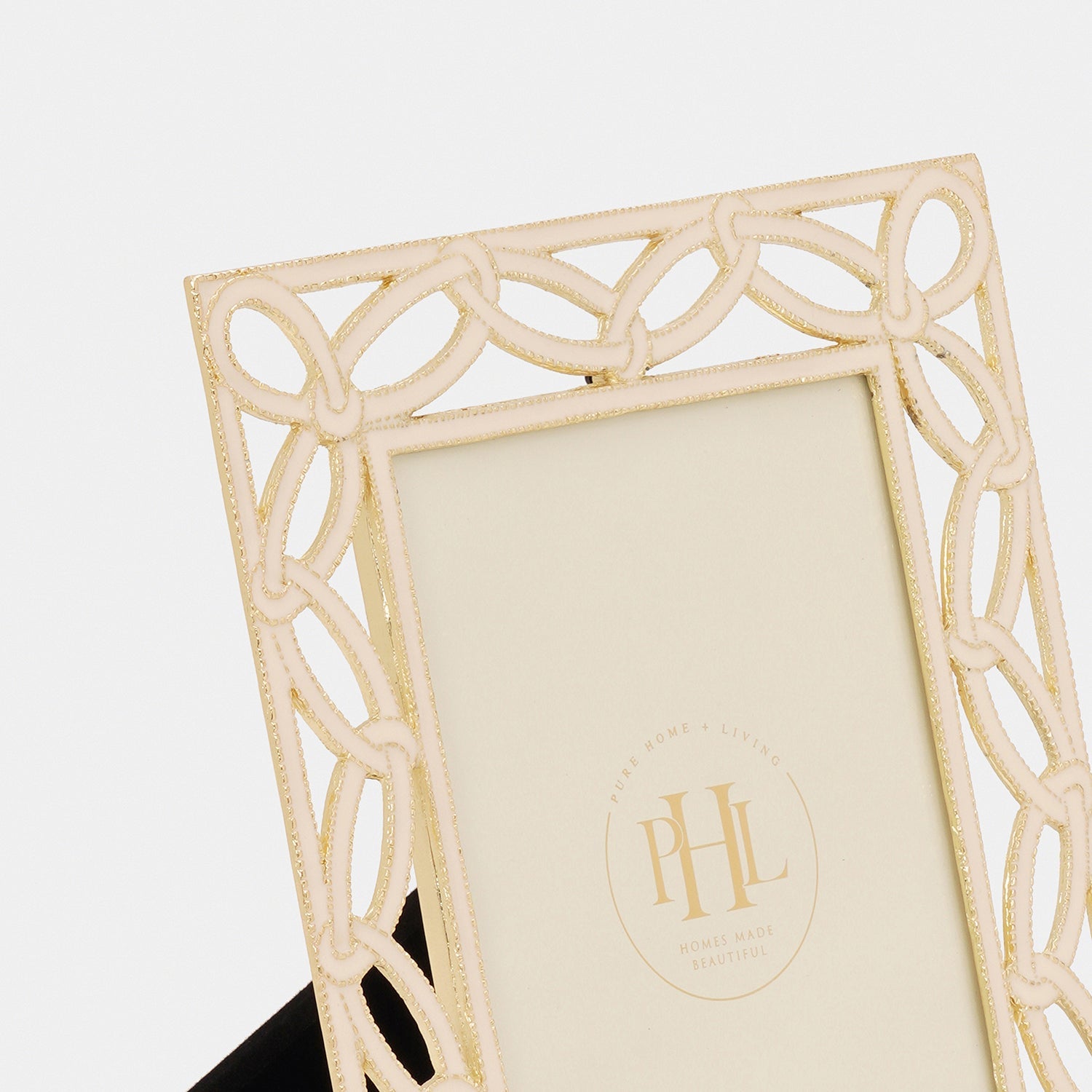 Beige Gold Plated Entangled Metal Photoframe - Large