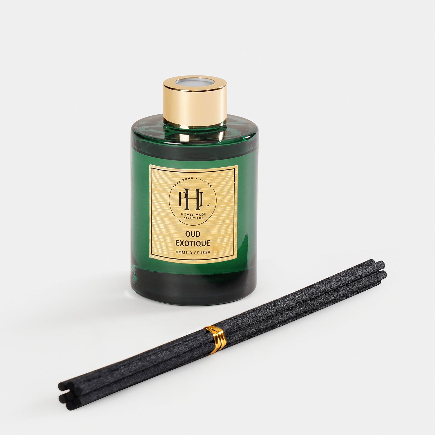 Oud Exotique Glass Reed Diffuser - Green