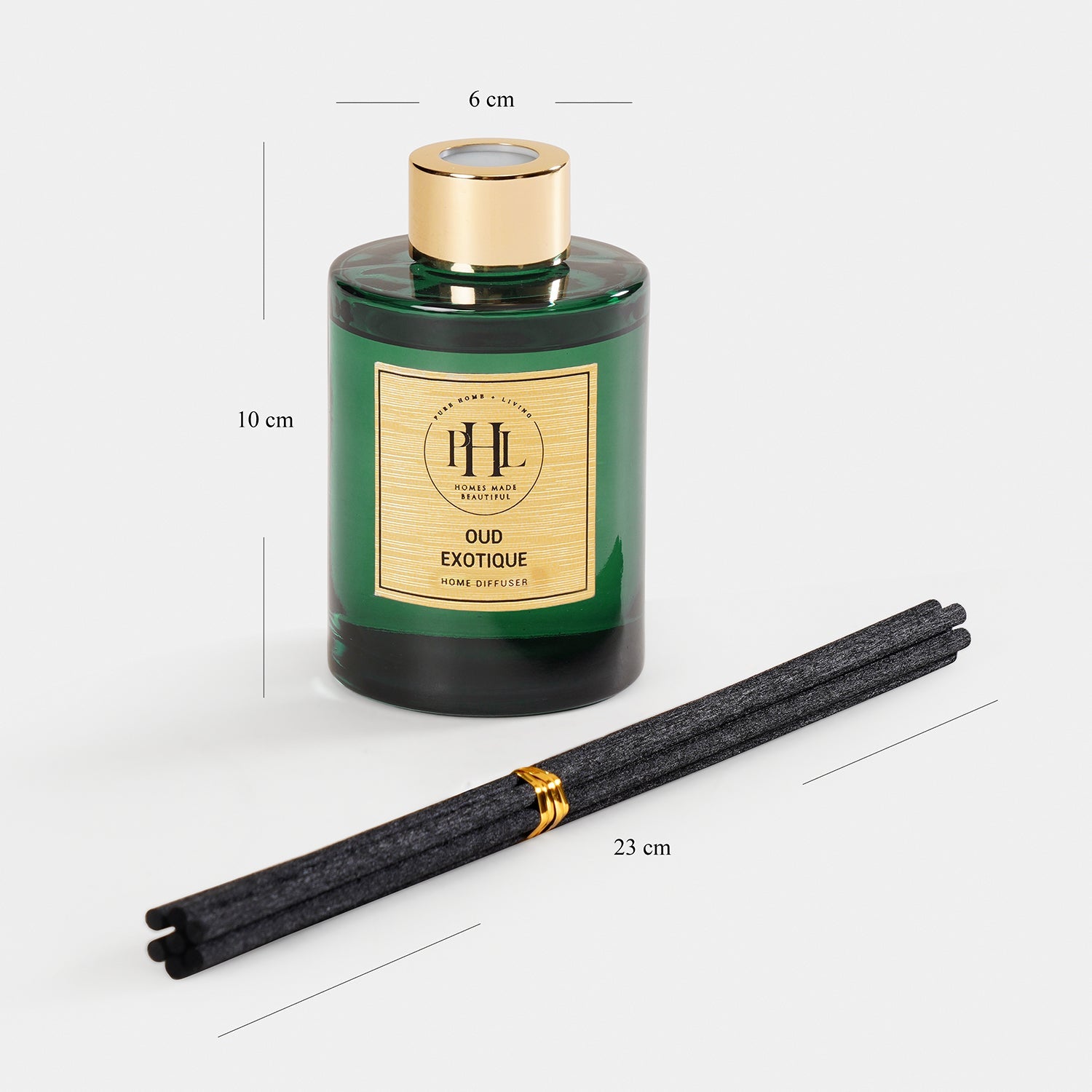 Oud Exotique Glass Reed Diffuser - Green