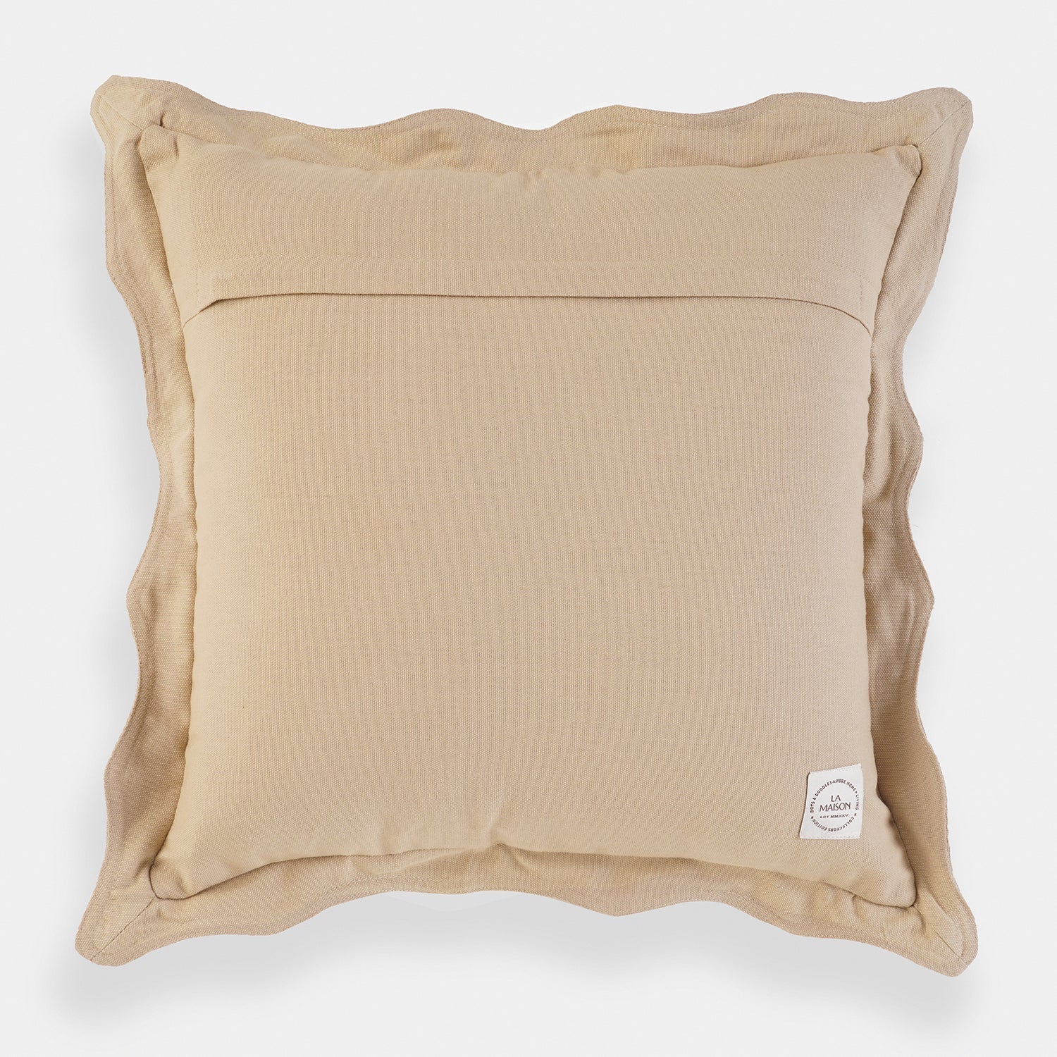 Beige Palm Print Cushion Cover
