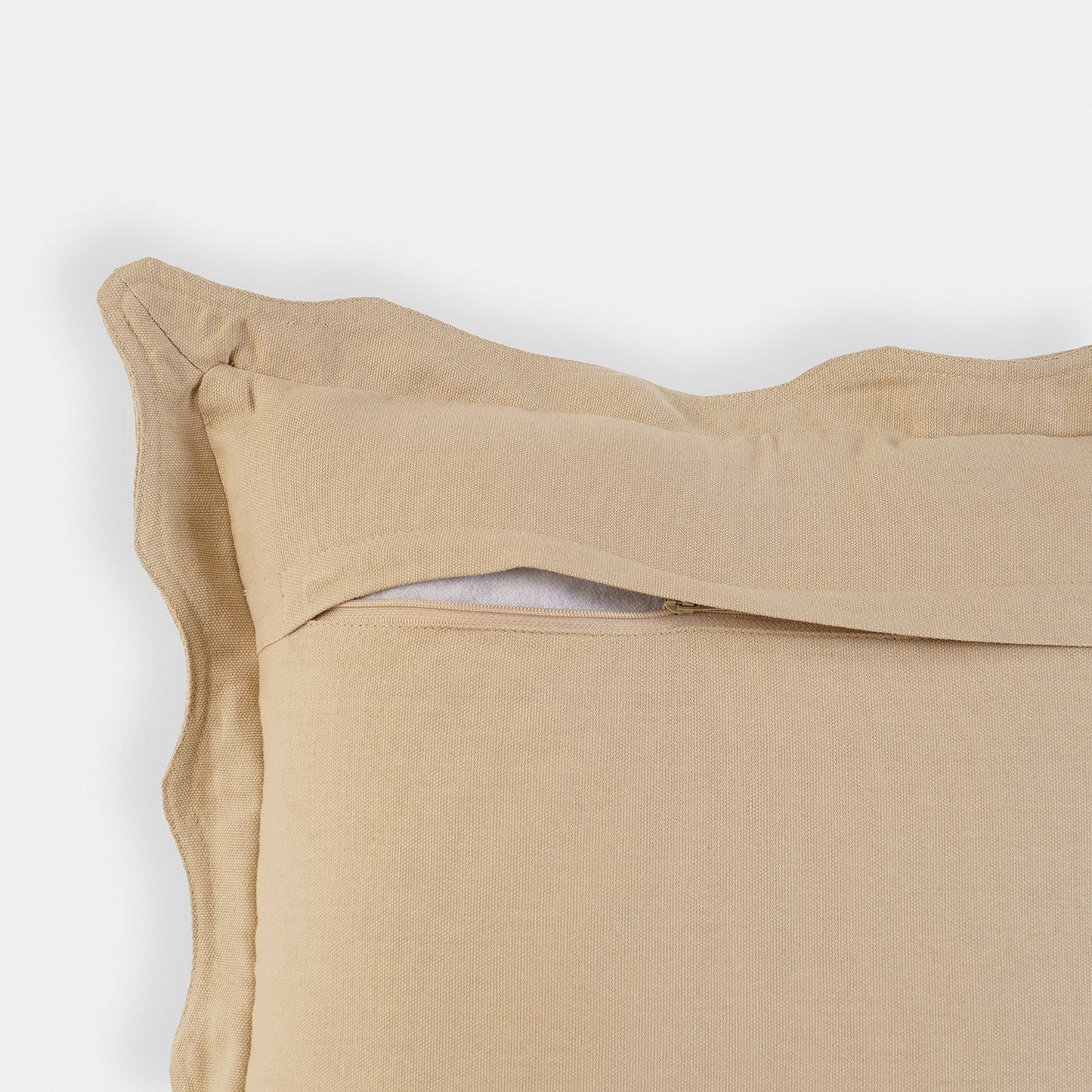Beige Palm Print Cushion Cover