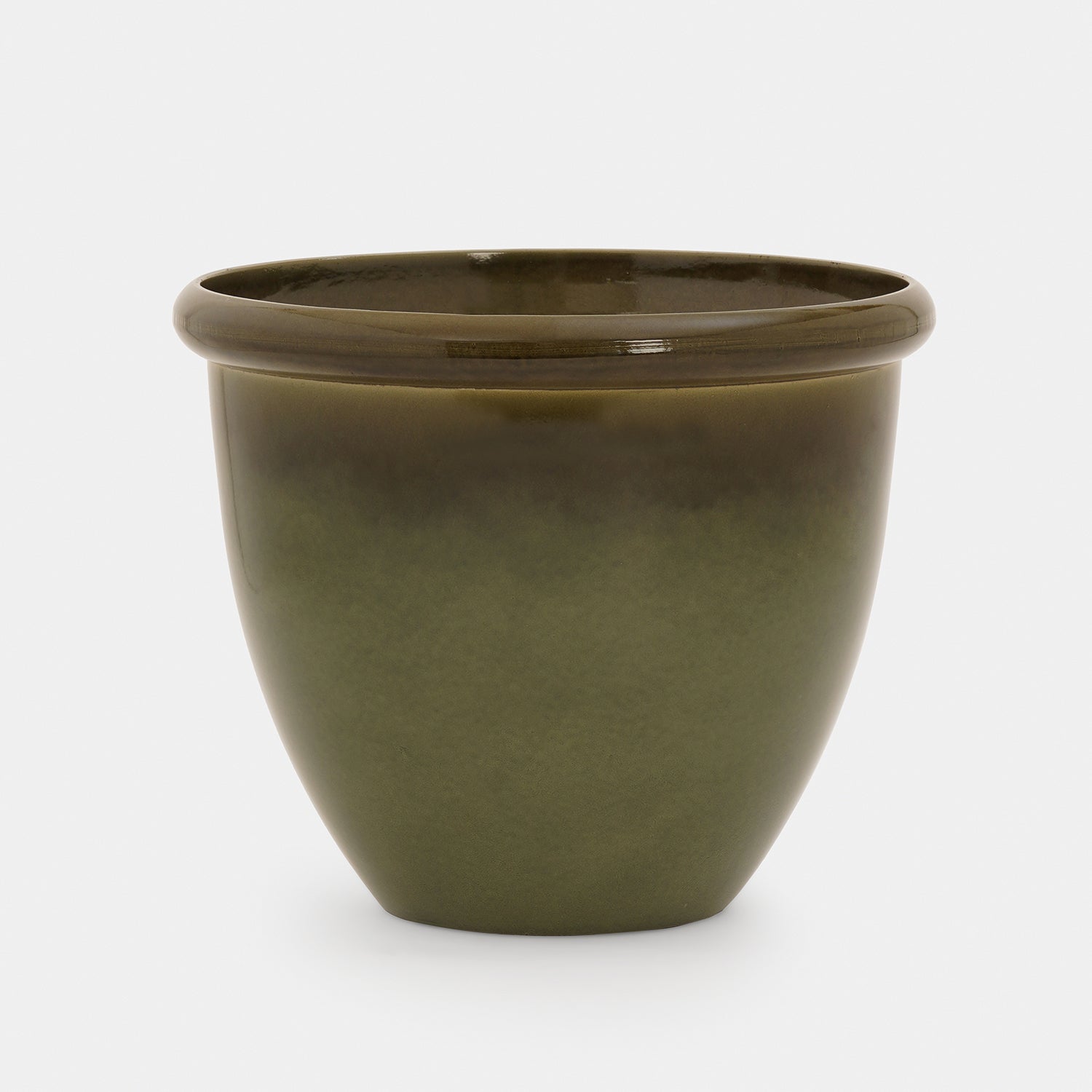 Olive Recycled Plastic Pot - Medium
