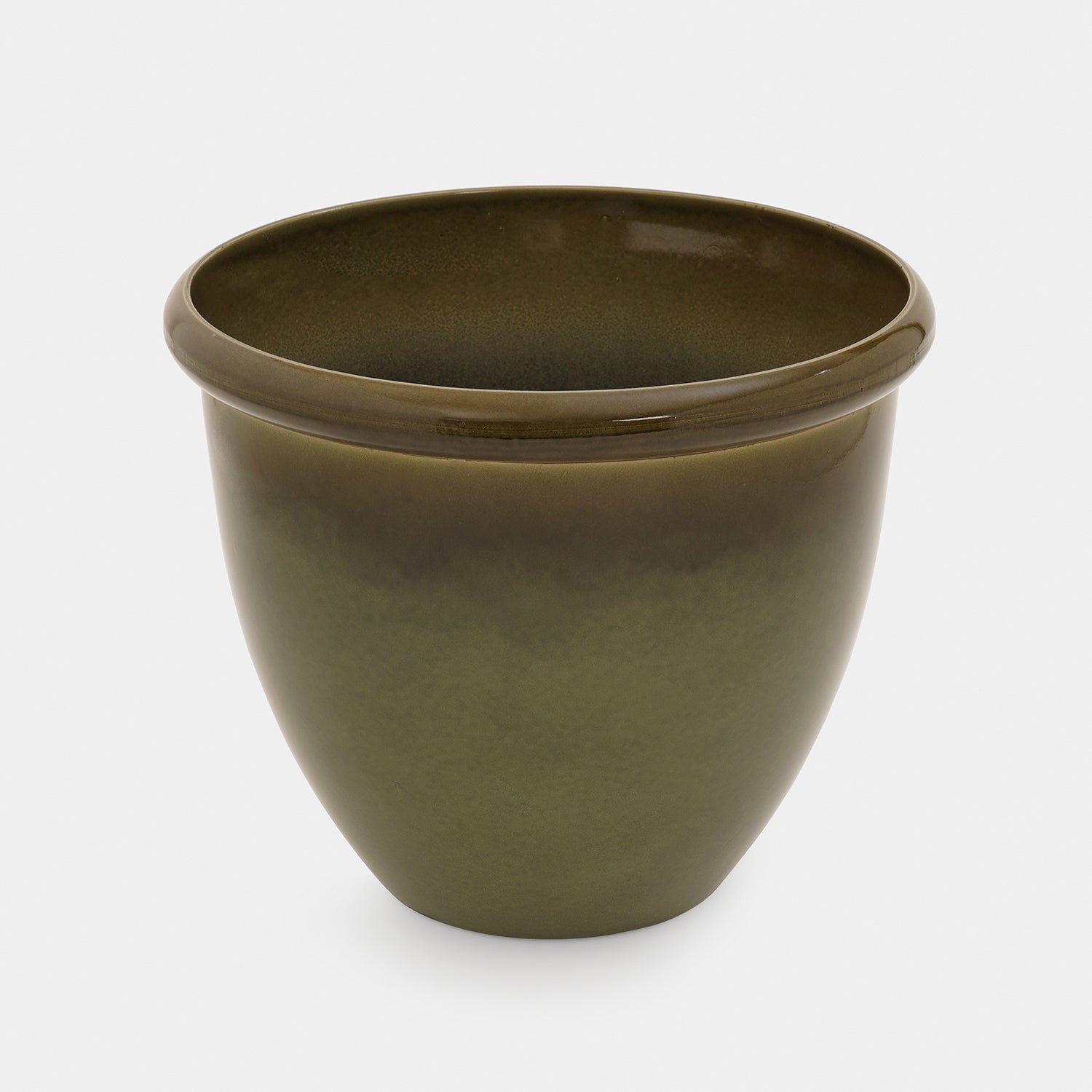 Olive Recycled Plastic Pot - Medium