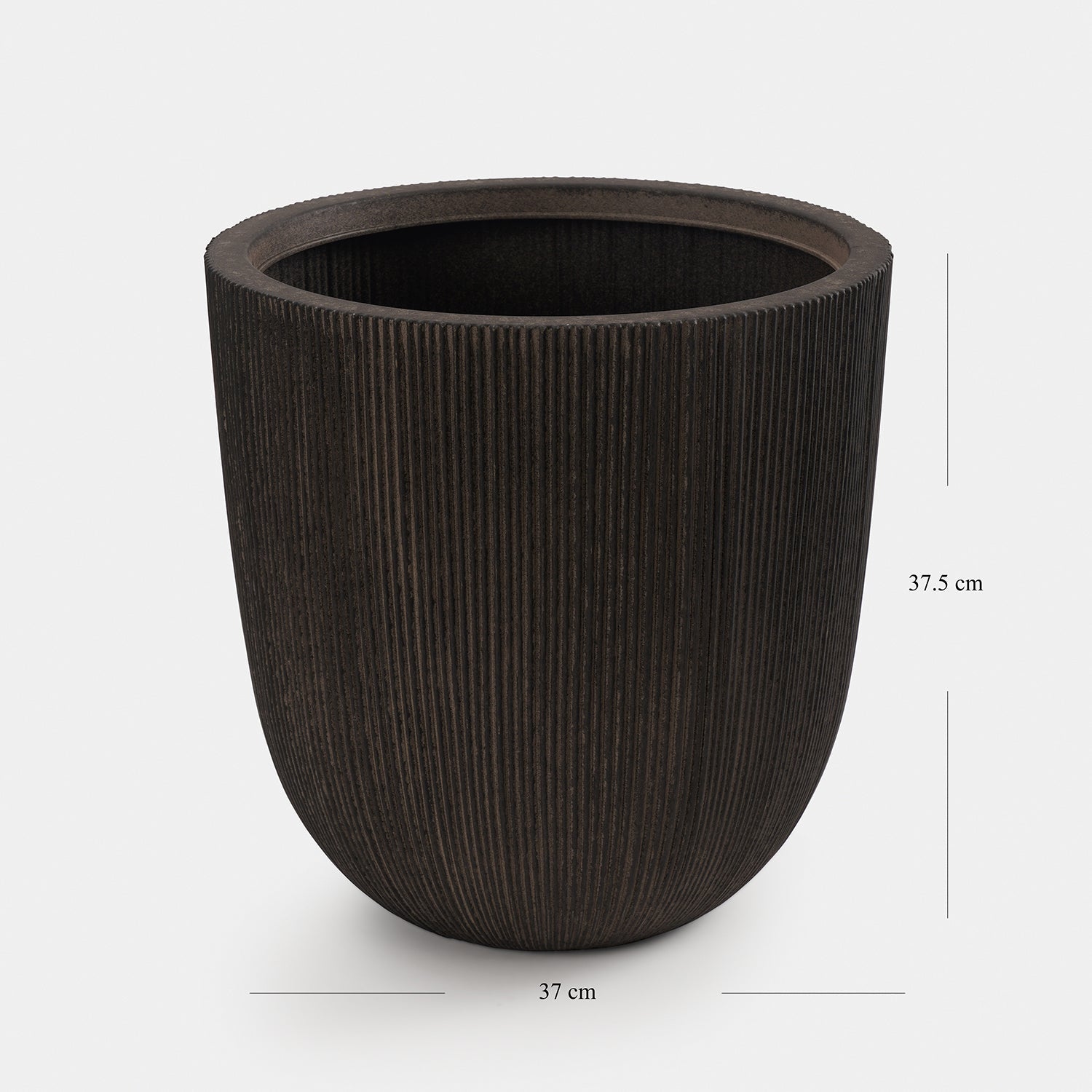 Black Recycled Plastic Pot - Medium