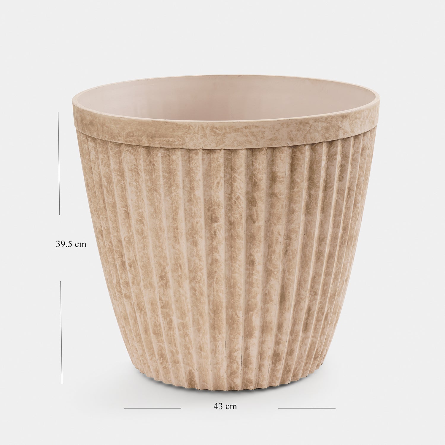 Ivory Recycled Plastic Pot - Medium