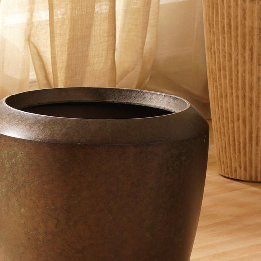 Brown Recycled Plastic Pot - Large