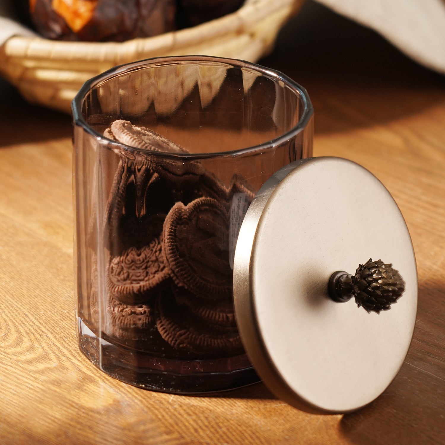 Grey Bronze Jar with Lid