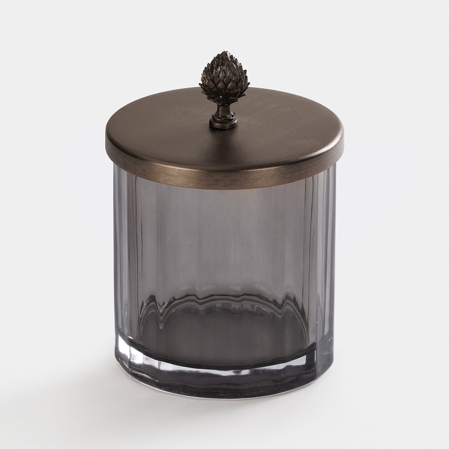 Grey Bronze Jar with Lid