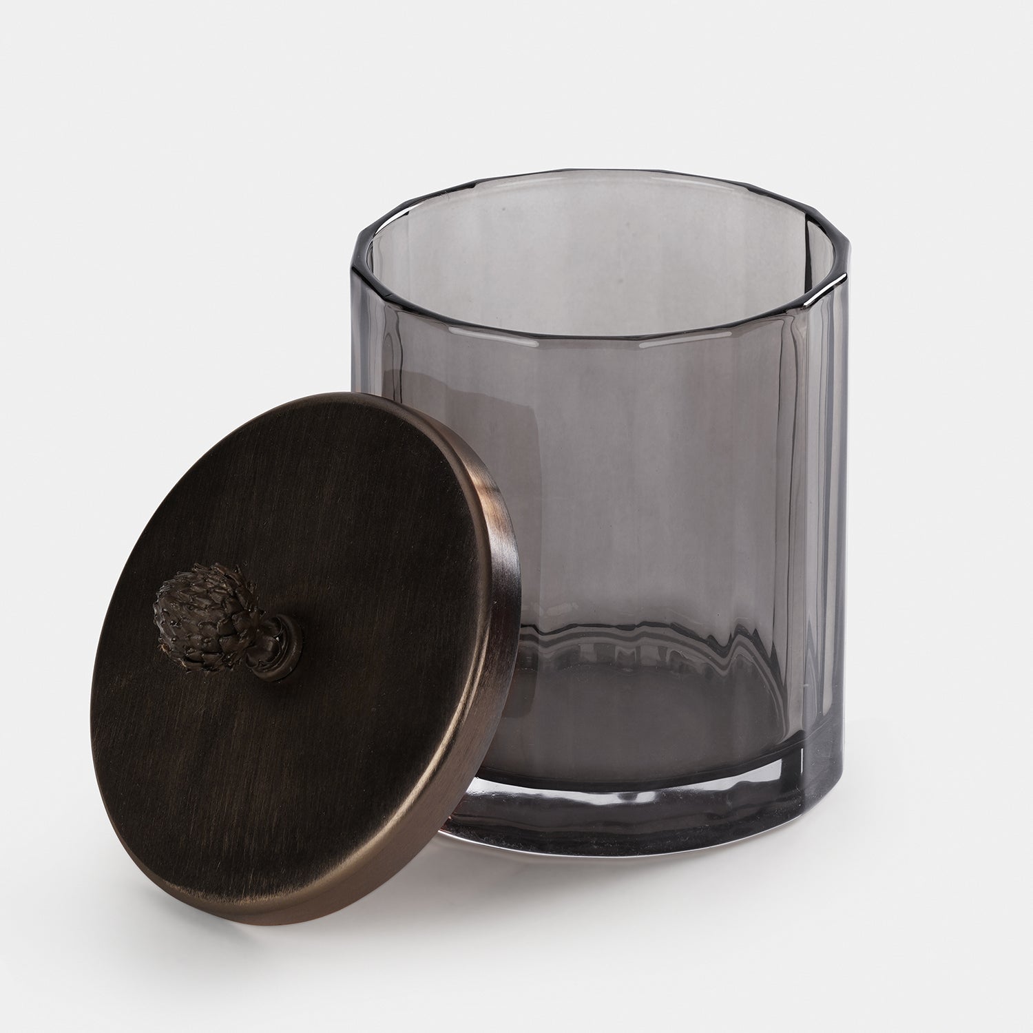 Grey Bronze Jar with Lid