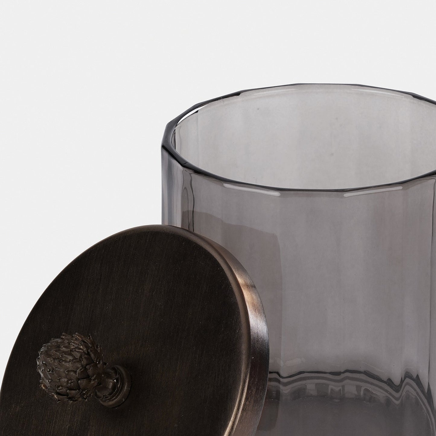 Grey Bronze Jar with Lid