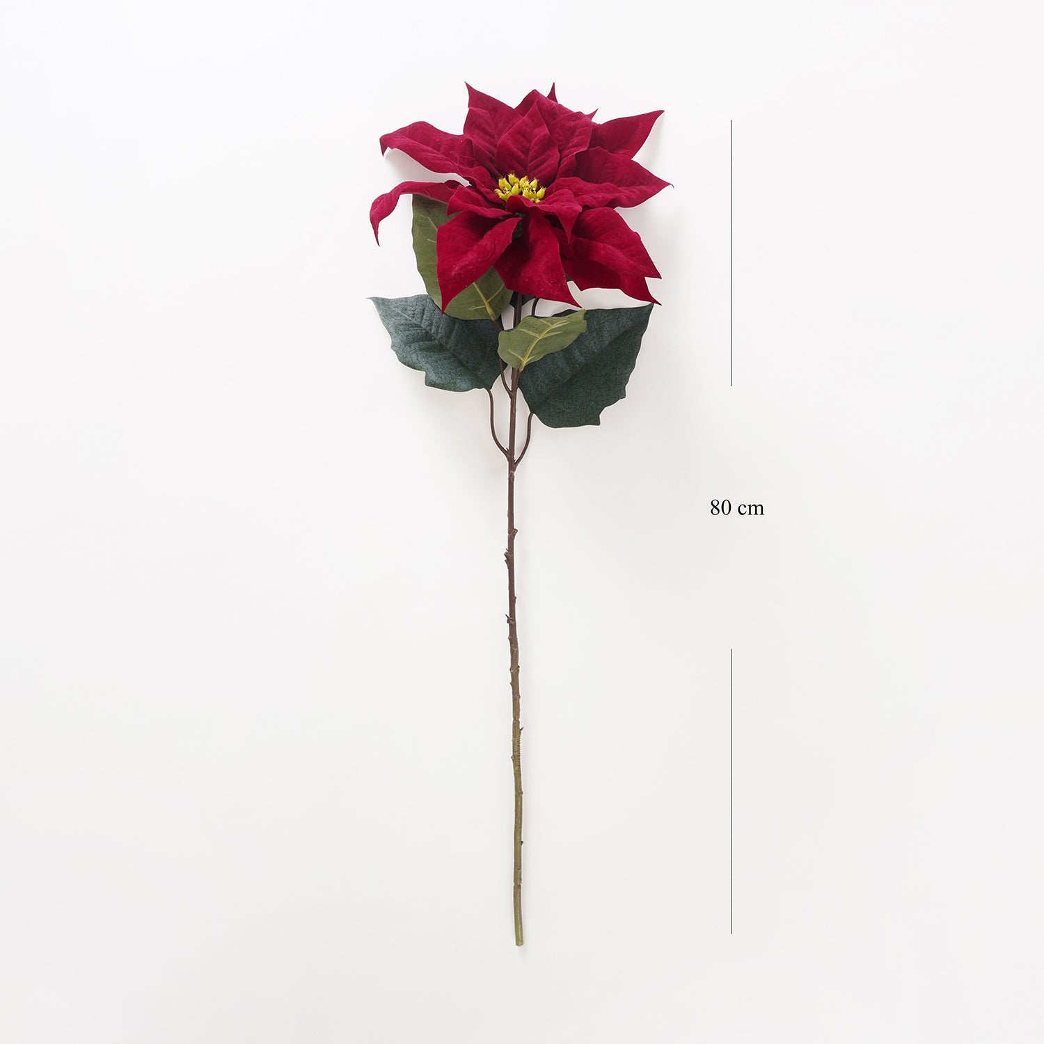 Red Artificial Poinsettia Flower Stem - Single