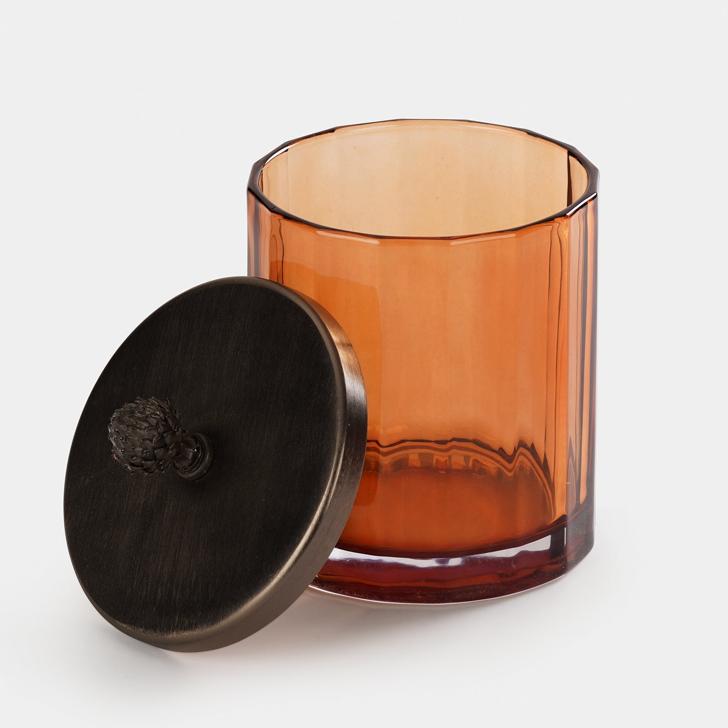 Amber Bronze Jar with Lid