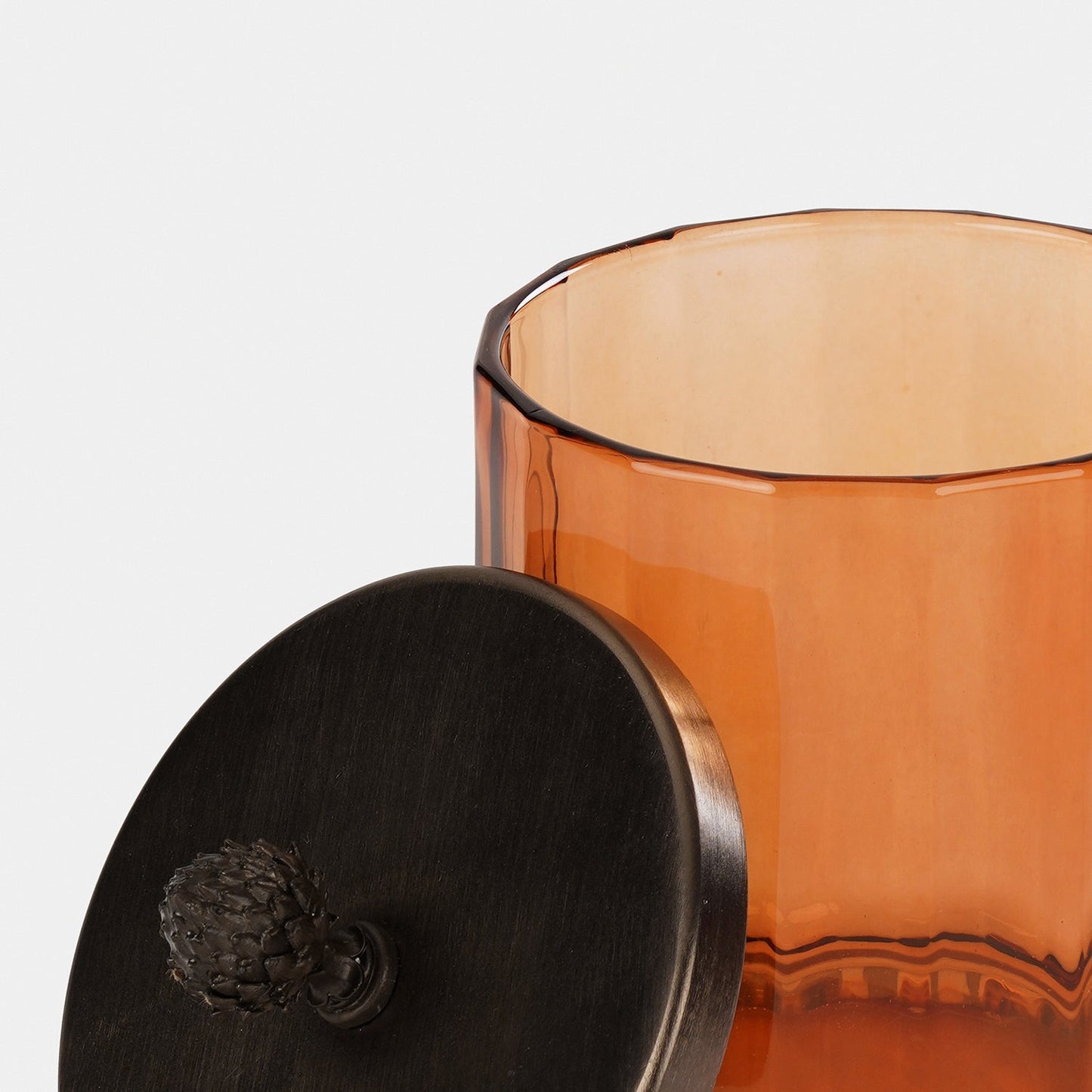 Amber Bronze Jar with Lid