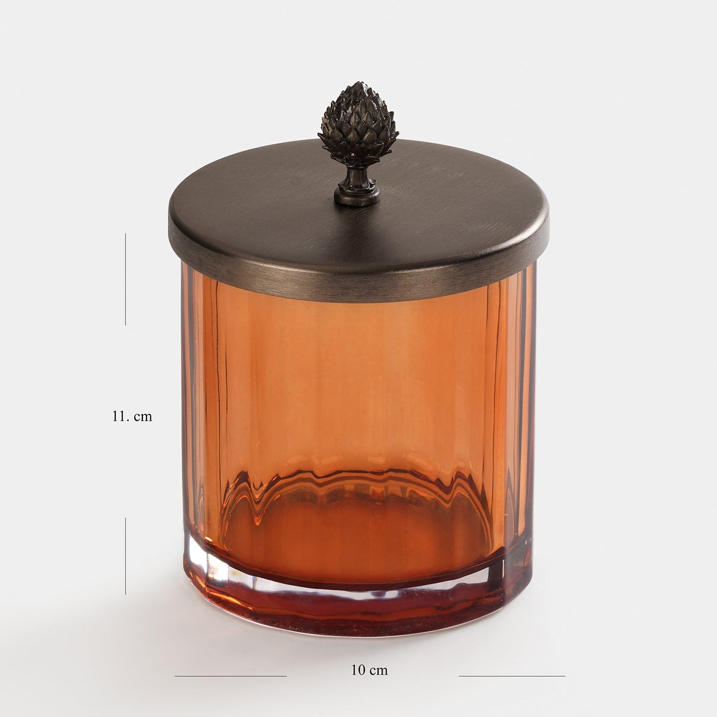 Amber Bronze Jar with Lid