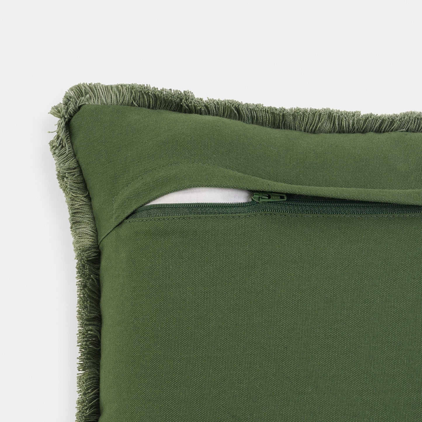 Beige Palm Leaf Embroidered Cushion Cover