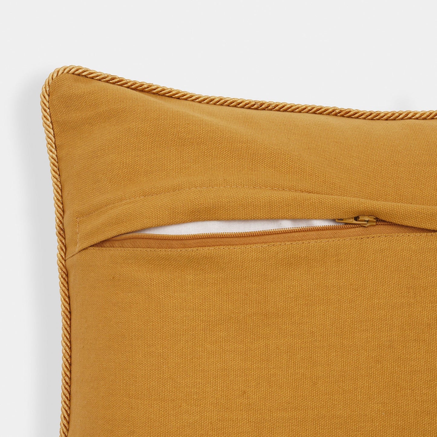 Beige Leopard Motif Embroidered Velvet Cushion Cover