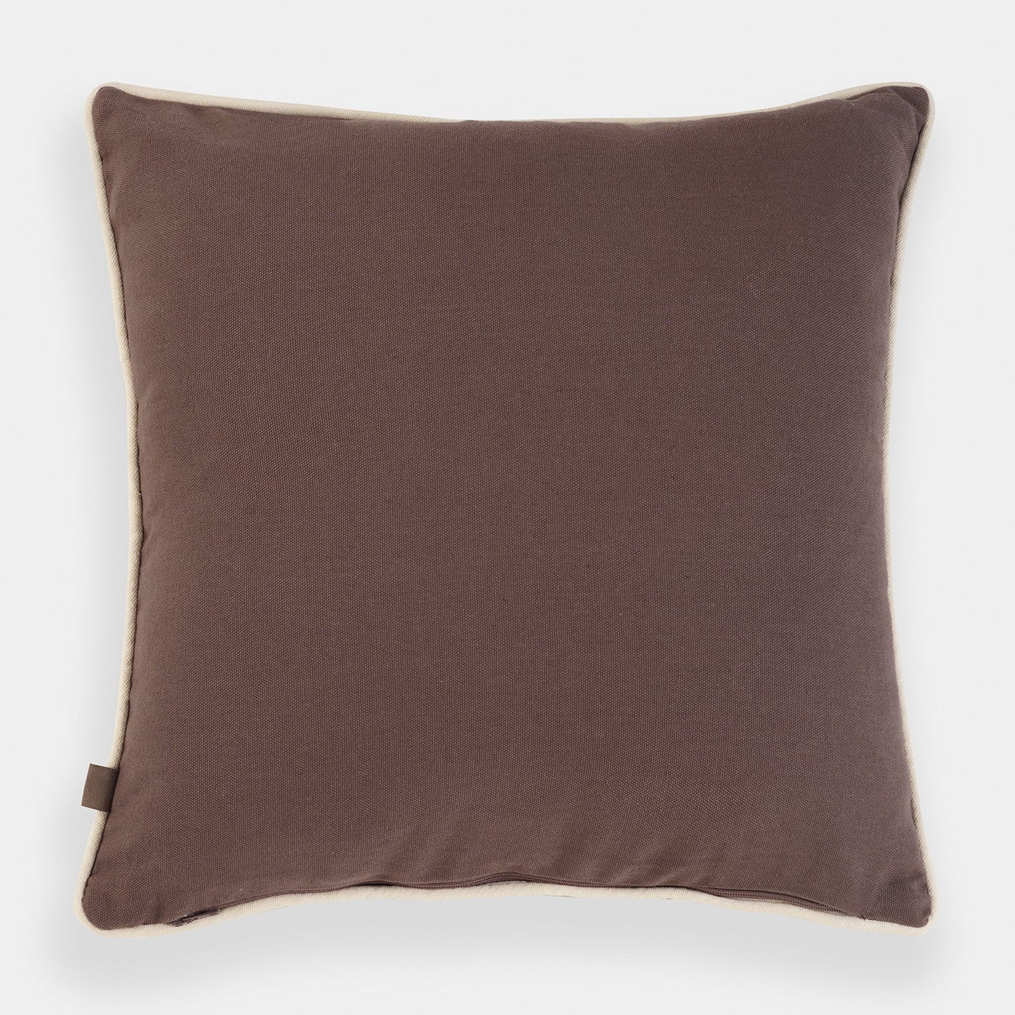 Brown Embroidered Cushion Cover
