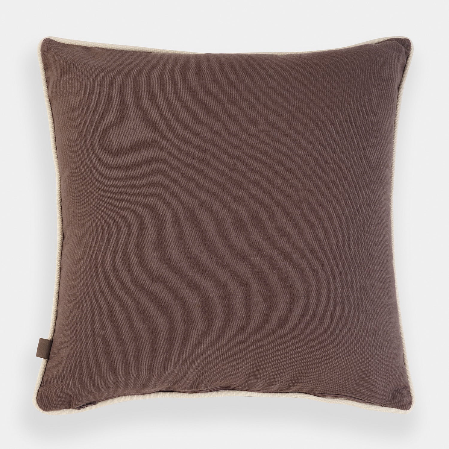 Brown Embroidered Cushion Cover