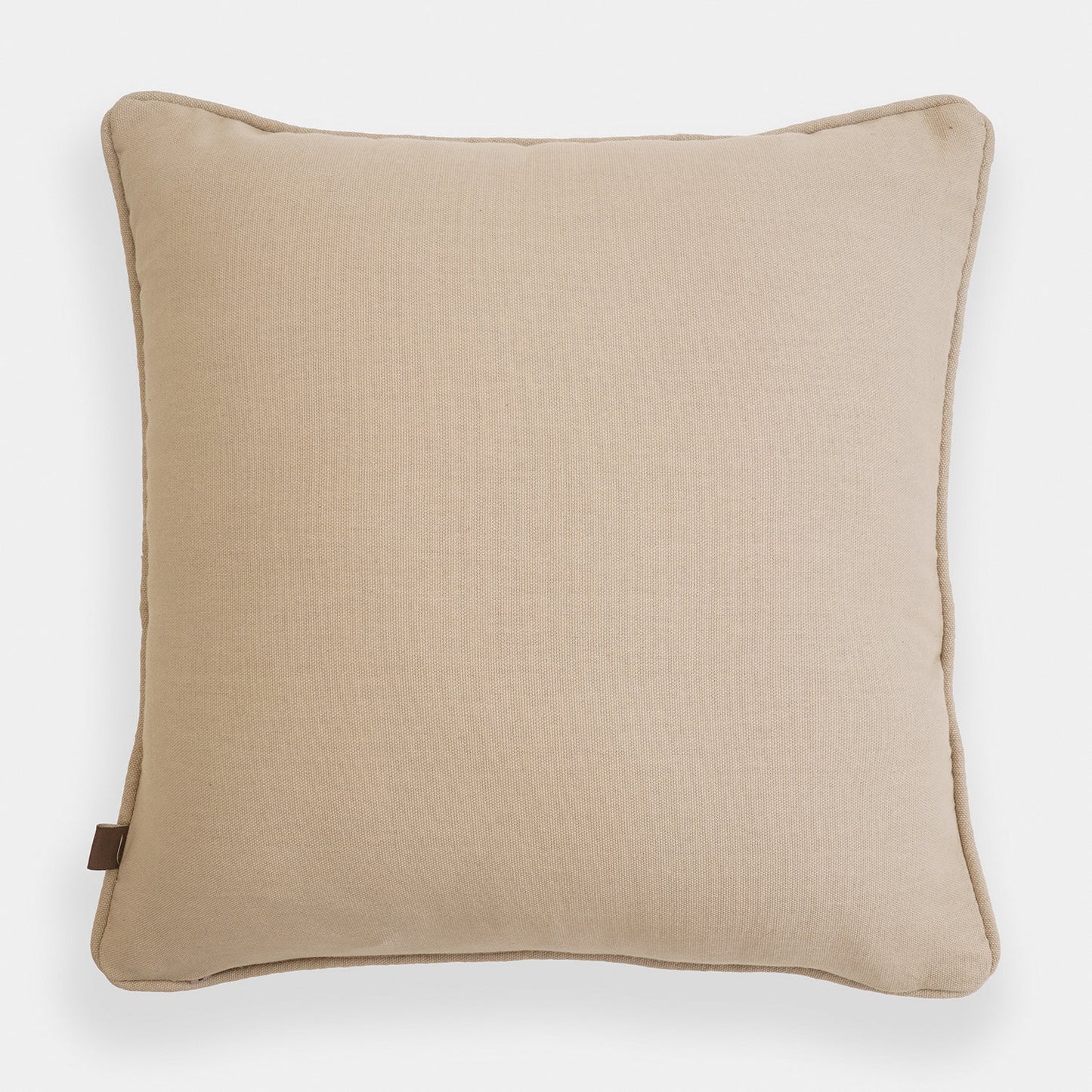 Beige Embroidered Cushion Cover