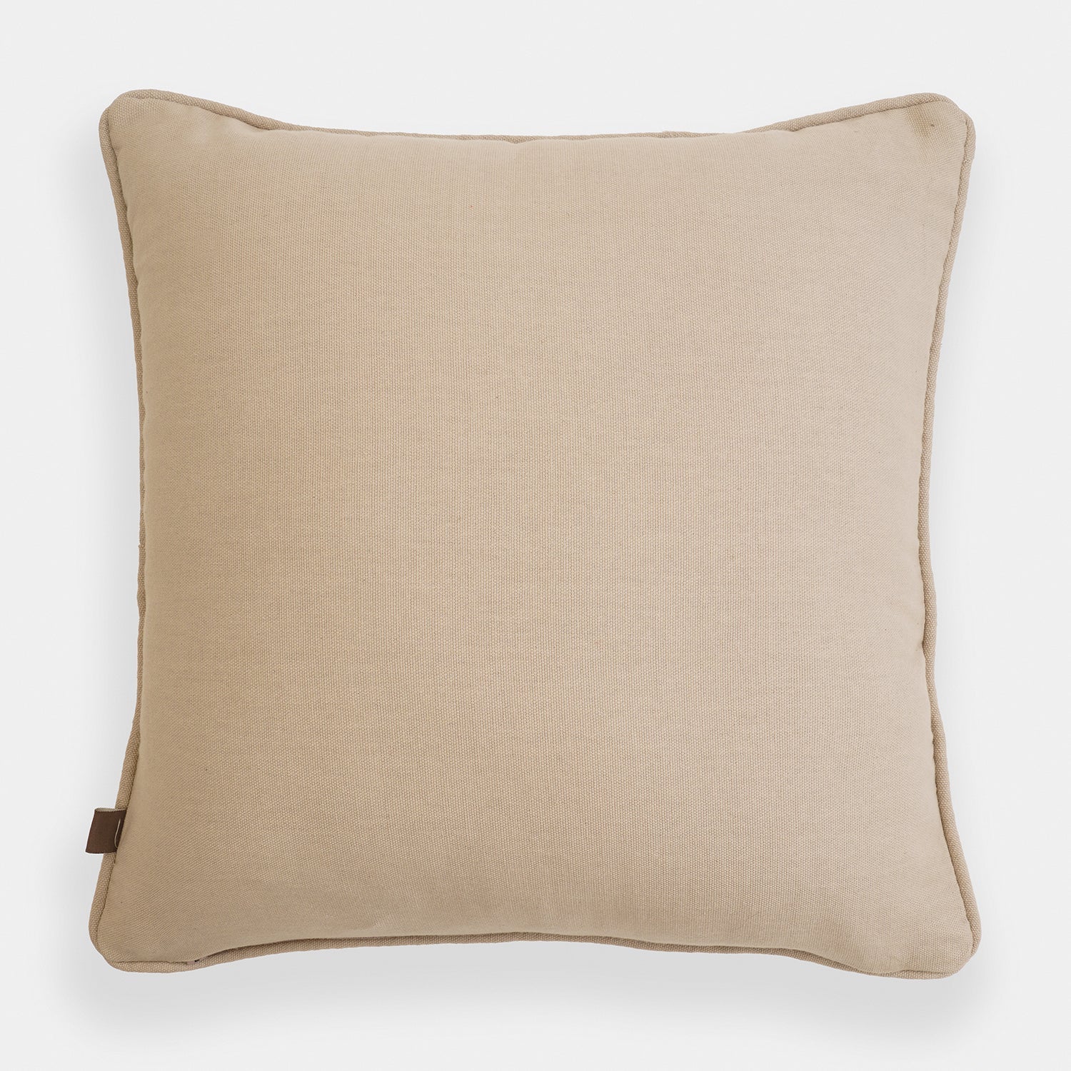 Beige Embroidered Cushion Cover