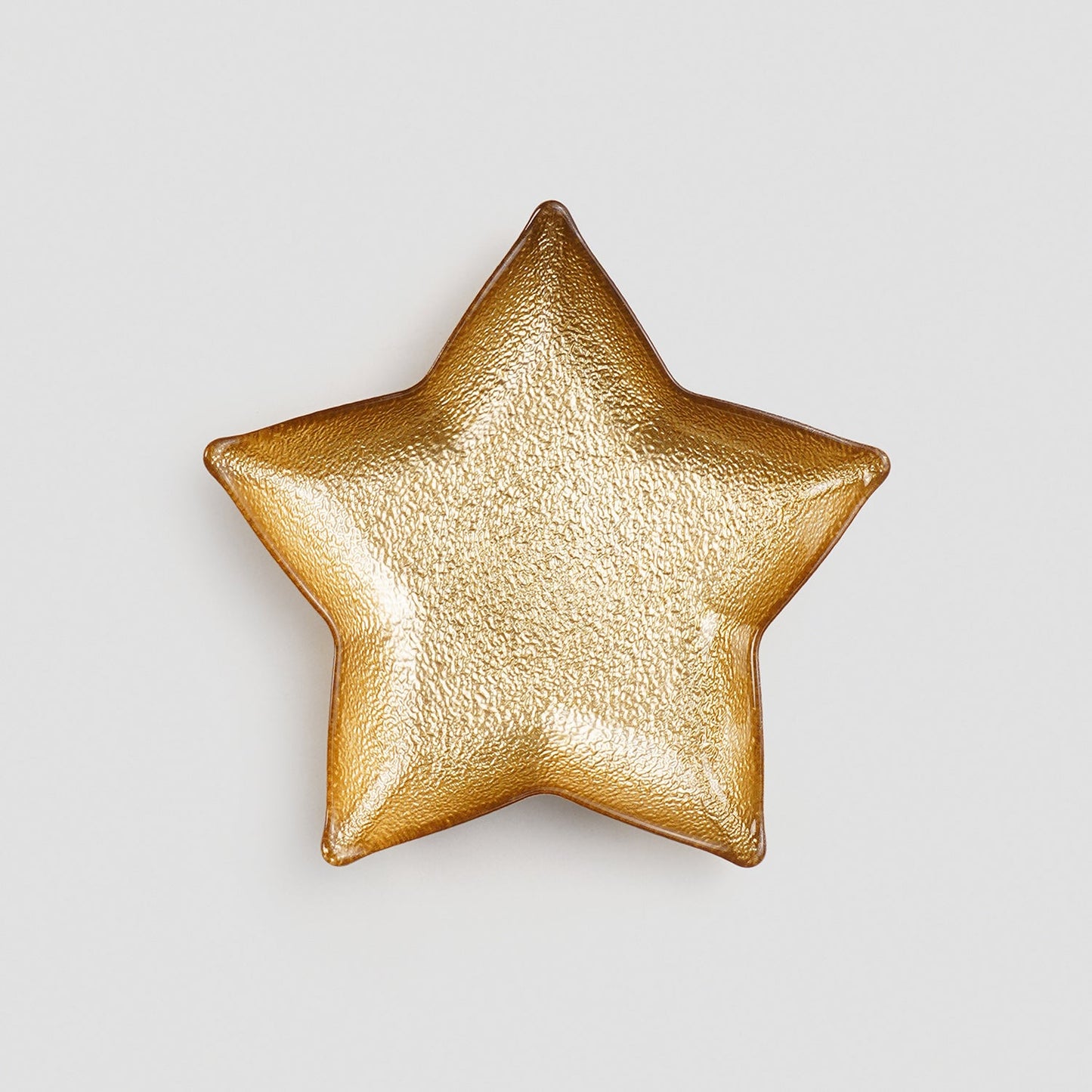 Gold Shining Star Glass Decorative Platter - Small