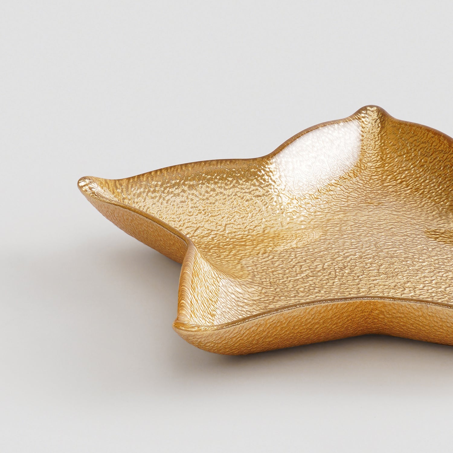 Gold Shining Star Glass Decorative Platter - Small