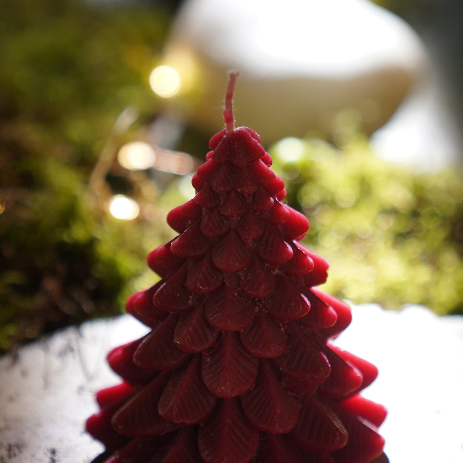 Red Christmas Tree Shaped Candle