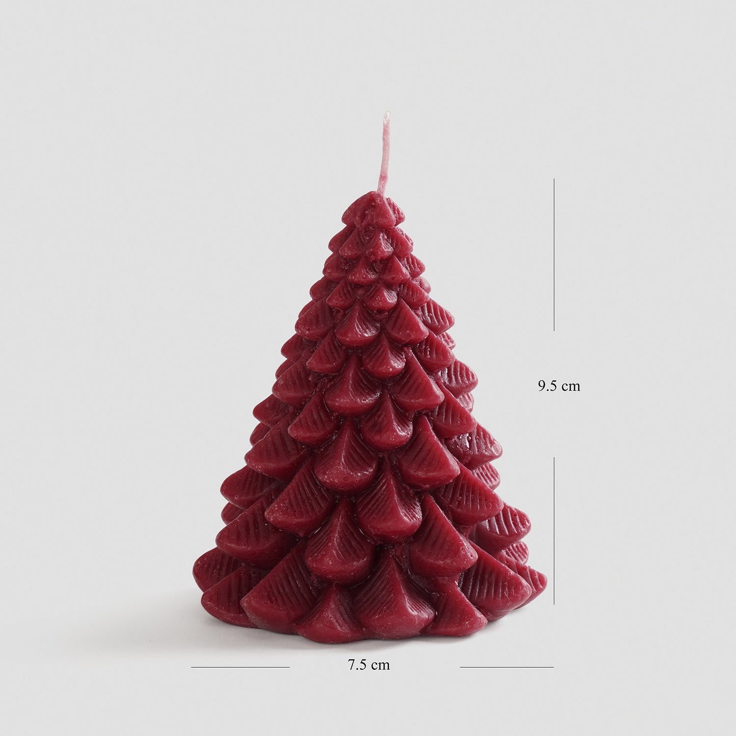 Red Christmas Tree Shaped Candle