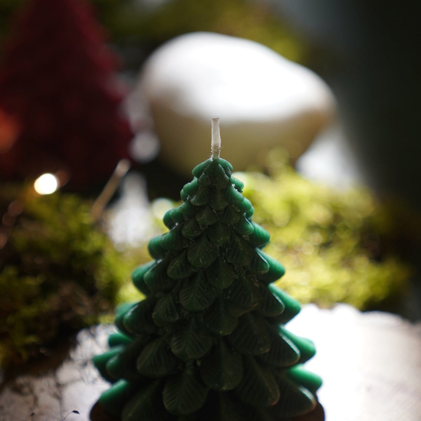 Green Christmas Tree Shaped Candle